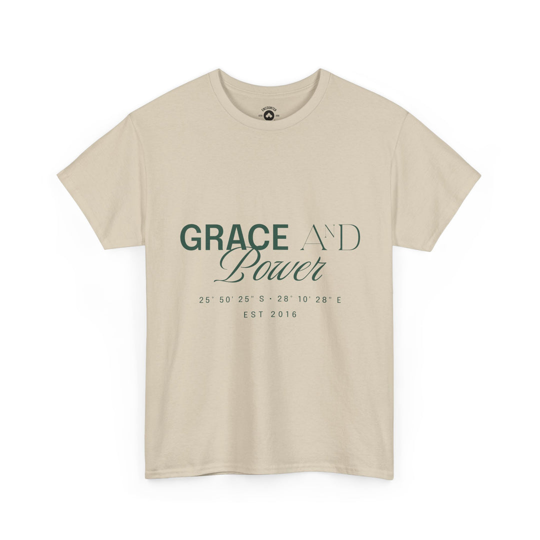 Grace &amp; Power Coordinates Tee (Green Print)