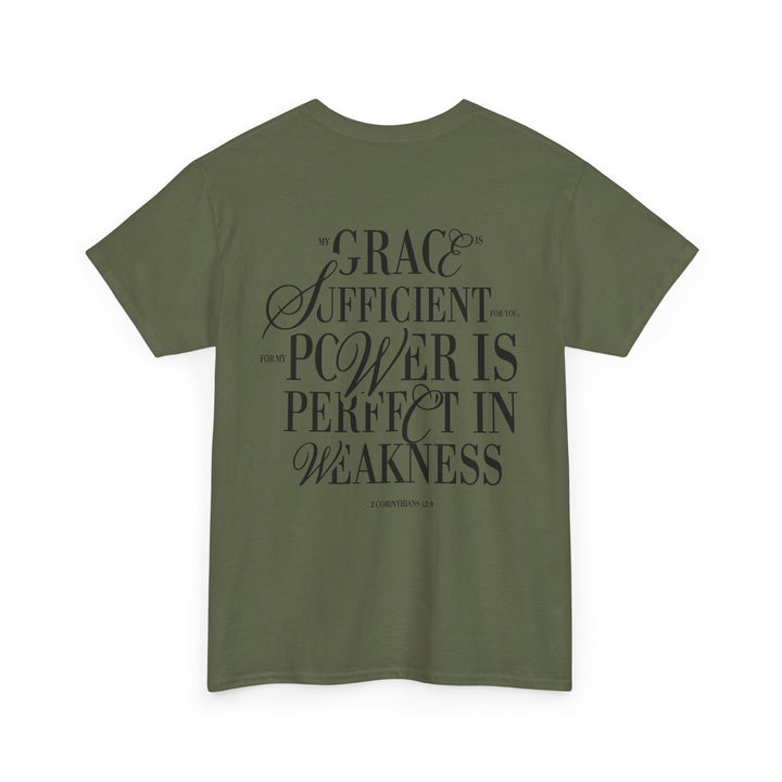 Grace &amp; Power Statement Tee (Dark Print)