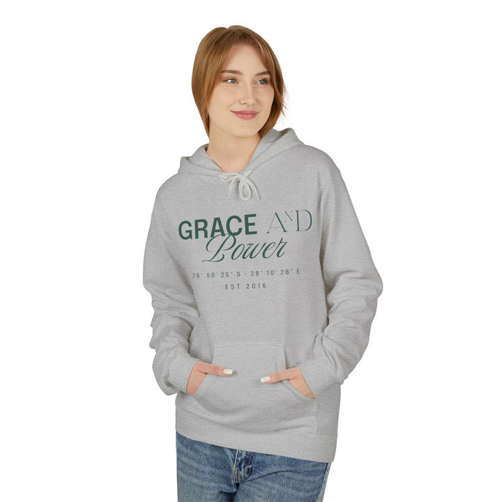 Grace &amp; Power Coordinates Premium Hoodie (Green print)