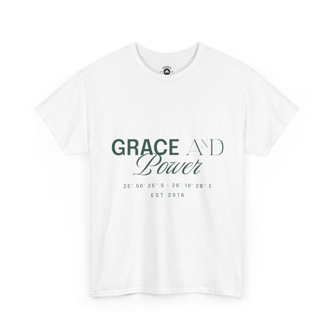 Grace &amp; Power Coordinates Tee (Green Print)