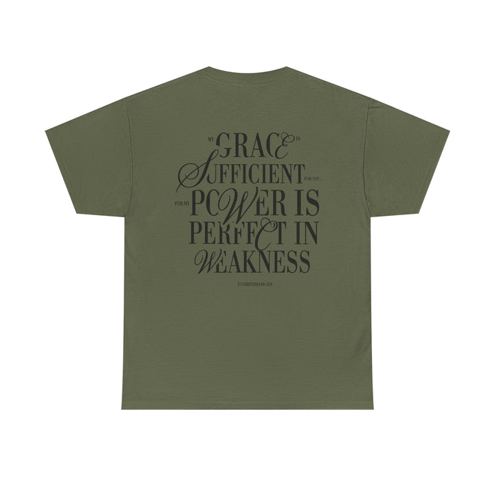 Grace &amp; Power Statement Tee (Dark Print)
