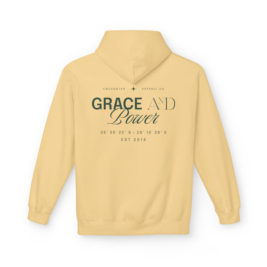 Grace &amp; Power Coordinates Premium Hoodie (Green print)