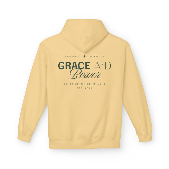 Grace &amp; Power Coordinates Premium Hoodie (Green print)