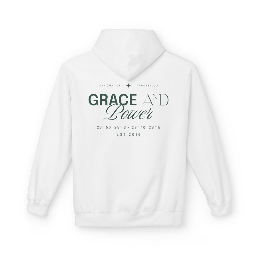 Grace &amp; Power Coordinates Premium Hoodie (Green print)