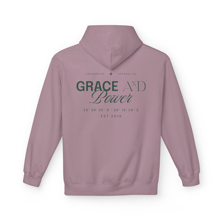 Grace &amp; Power Coordinates Premium Hoodie (Green print)