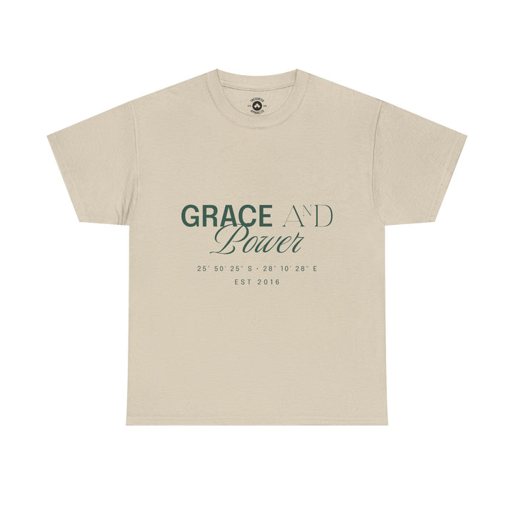 Grace &amp; Power Coordinates Tee (Green Print)