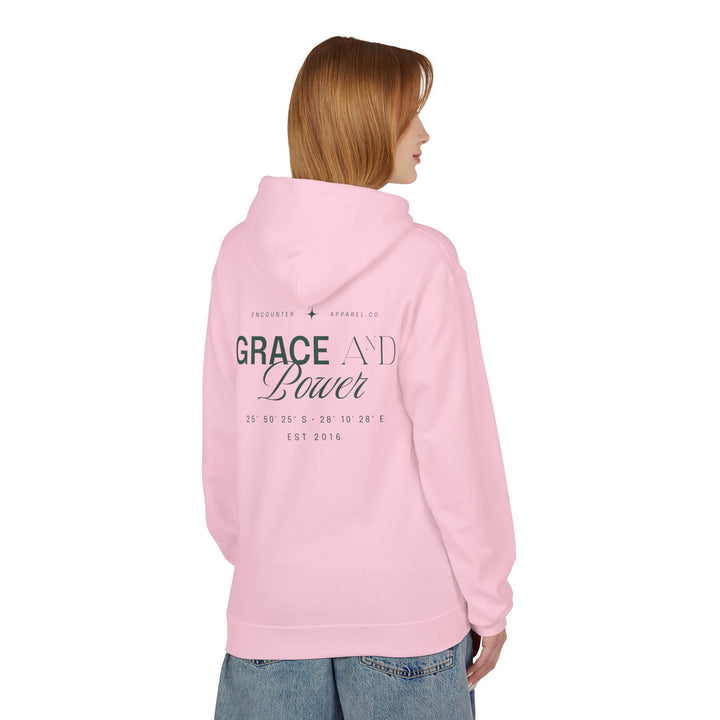 Grace &amp; Power Coordinates Premium Hoodie (Green print)