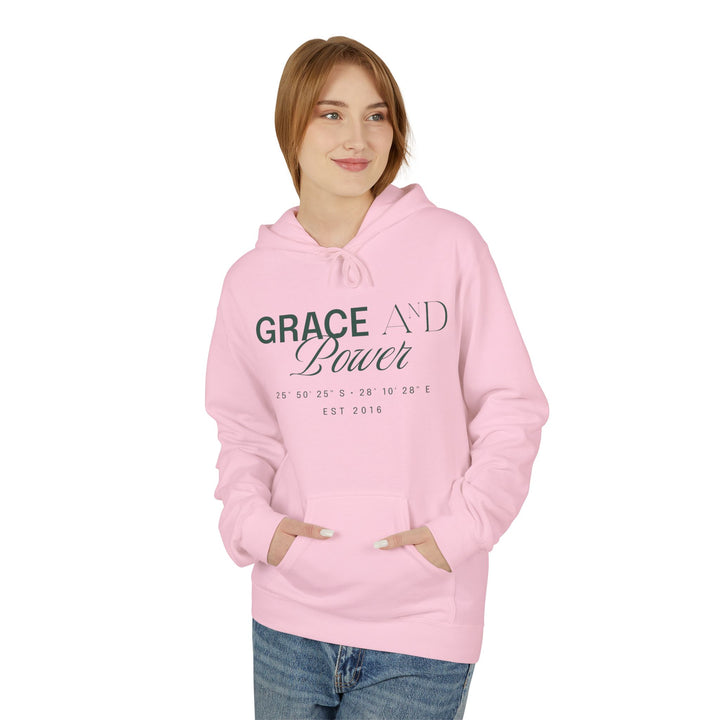 Grace &amp; Power Coordinates Premium Hoodie (Green print)