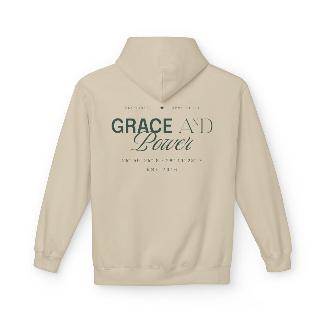 Grace &amp; Power Coordinates Premium Hoodie (Green print)