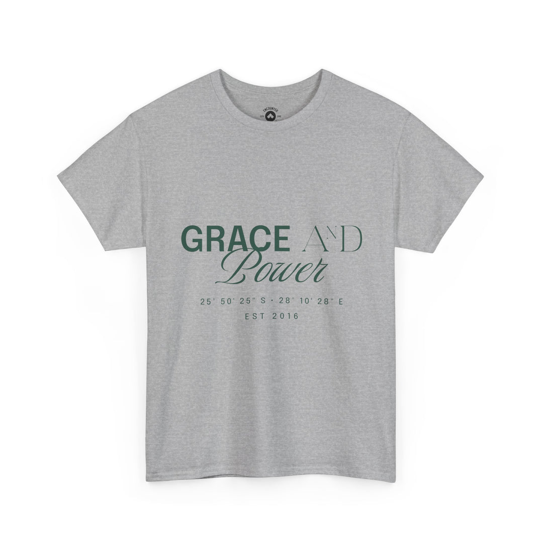 Grace &amp; Power Coordinates Tee (Green Print)