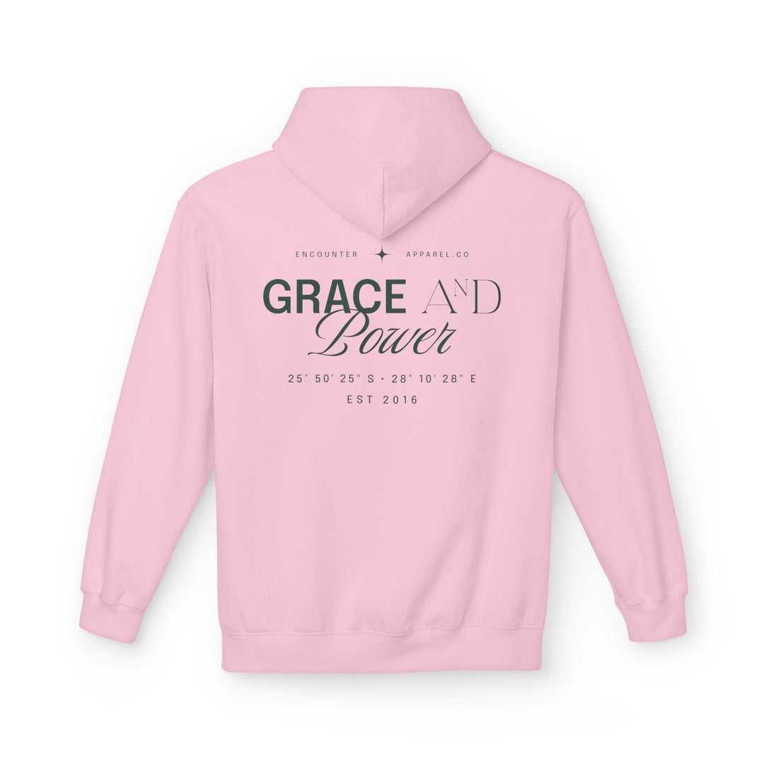 Grace &amp; Power Coordinates Premium Hoodie (Green print)
