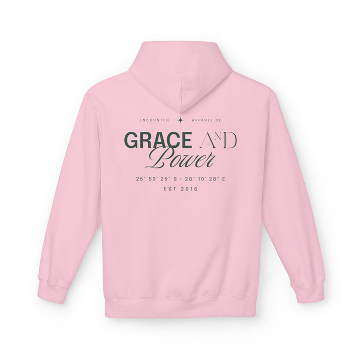 Grace &amp; Power Coordinates Premium Hoodie (Green print)