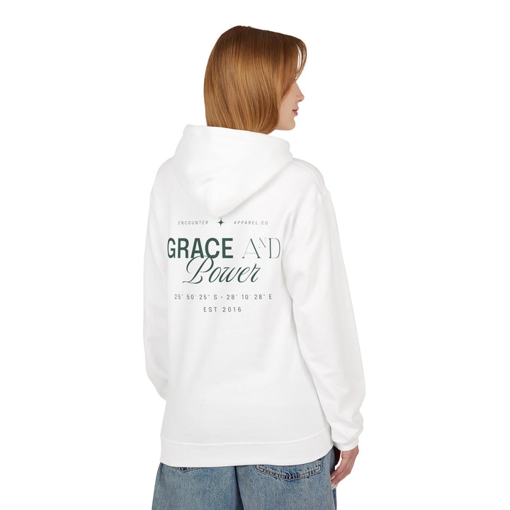 Grace &amp; Power Coordinates Premium Hoodie (Green print)
