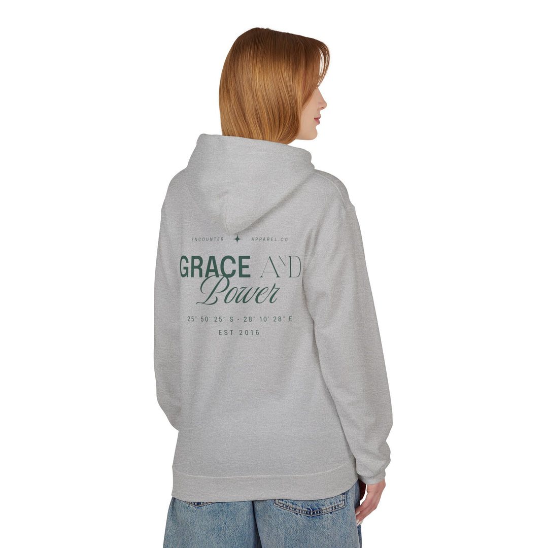 Grace &amp; Power Coordinates Premium Hoodie (Green print)