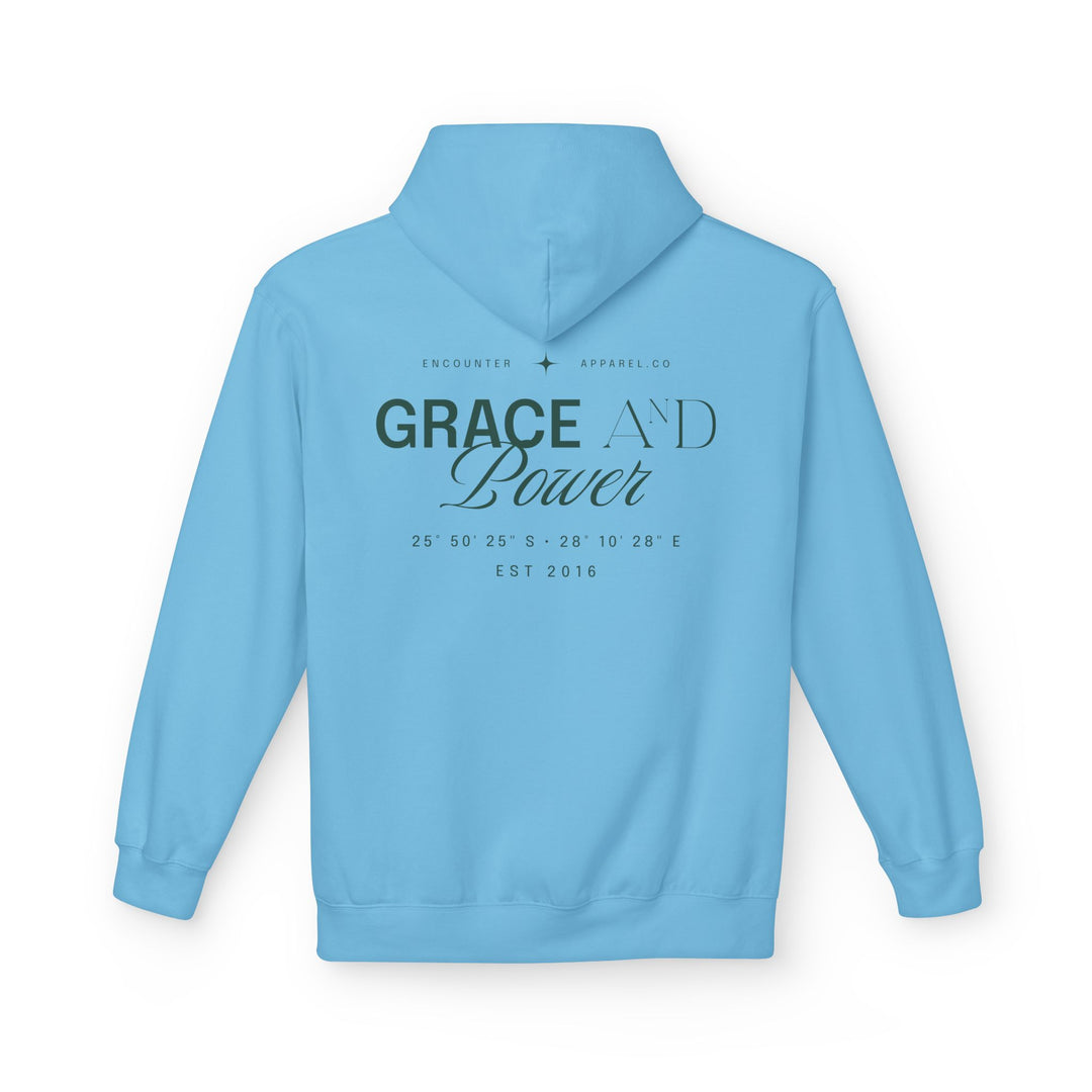 Grace &amp; Power Coordinates Premium Hoodie (Green print)